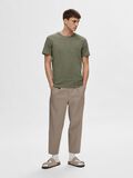 Selected COTON CHINÉ T-SHIRT, Vetiver, highres - 16092508_Vetiver_005.jpg