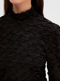 Selected TEXTURED HIGH-NECK TOP, Black, highres - 16091241_Black_006.jpg
