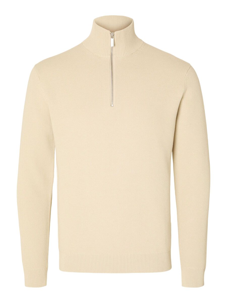 Selected HALF-ZIP JUMPER, Oatmeal, highres - 16092601_Oatmeal_001.jpg