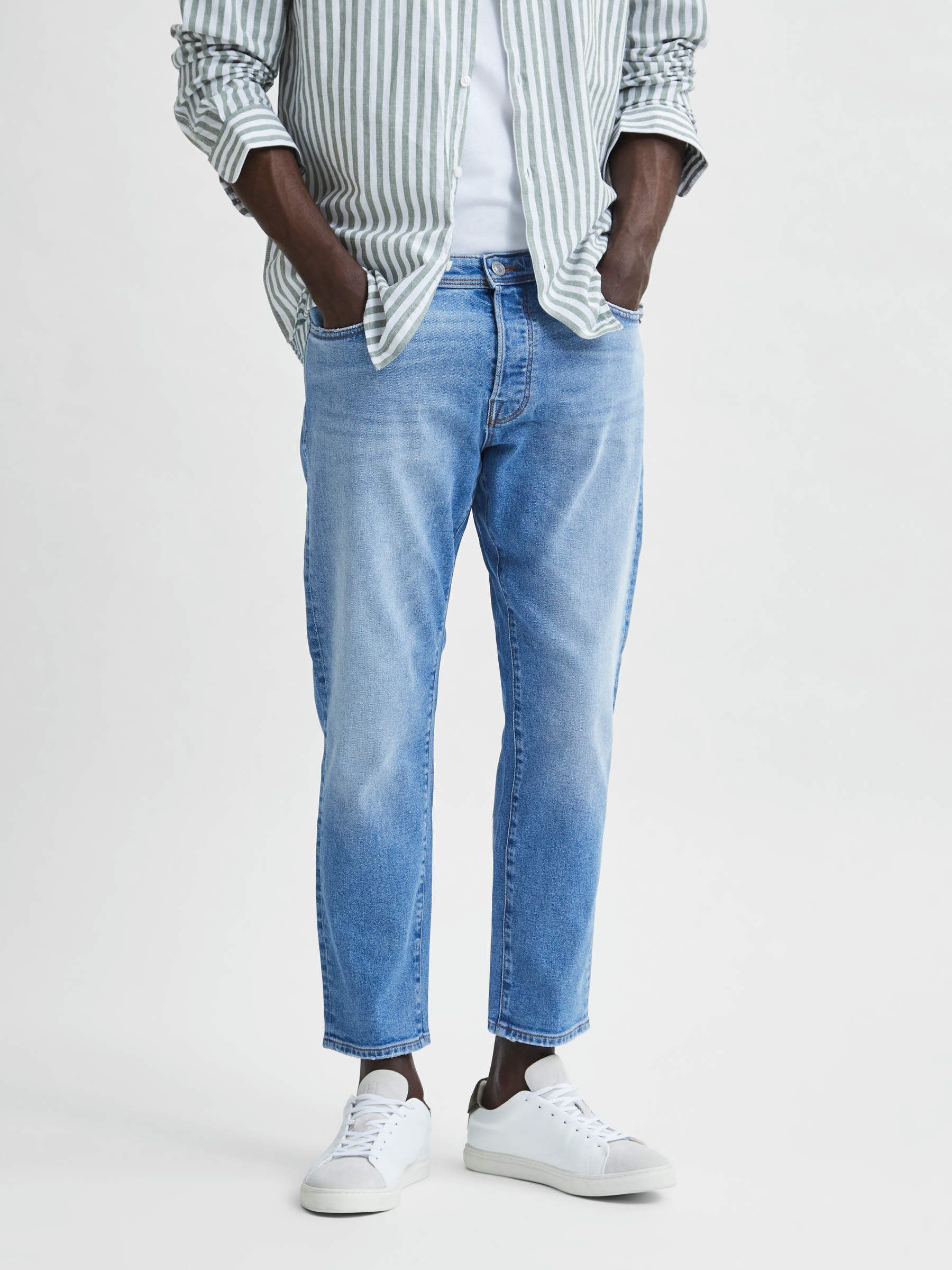 stretch cropped jeans