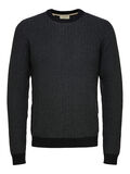 Selected BIO-BAUMWOLL PULLOVER, Medium Grey Melange, highres - 16074689_MediumGreyMelange_798320_001.jpg