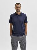 Selected SHORT SLEEVED COOLMAX® POLO SHIRT, Navy Blazer, highres - 16082844_NavyBlazer_003.jpg