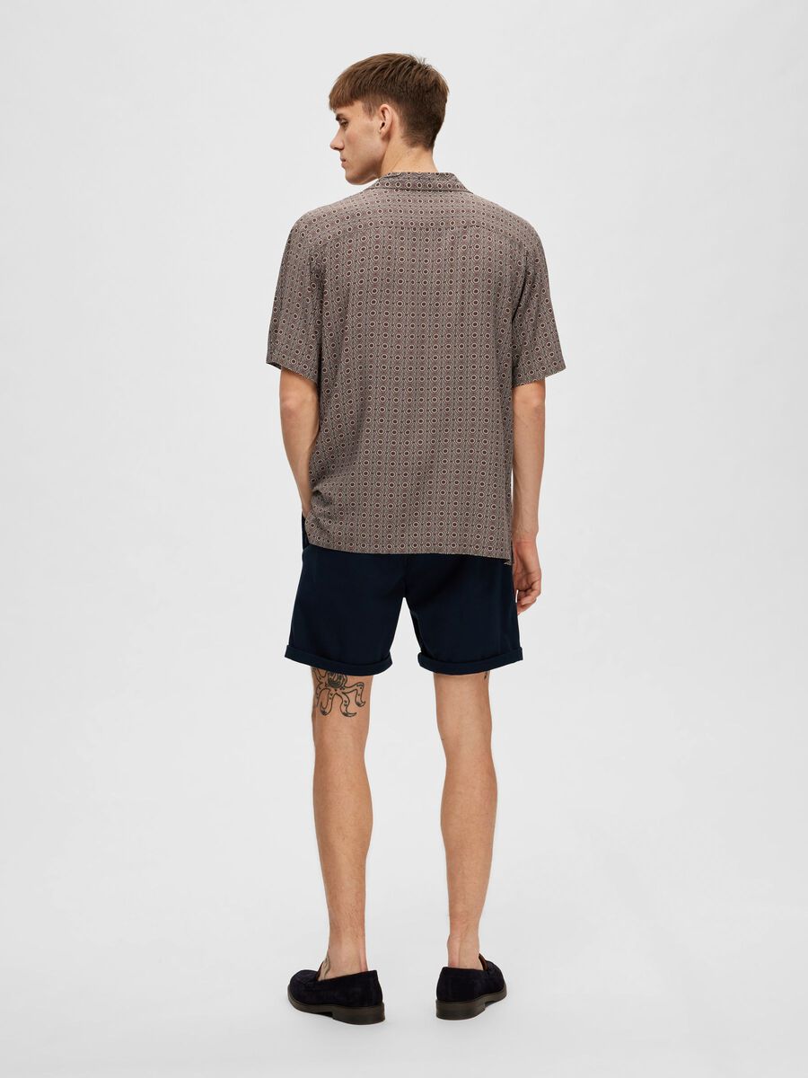 Selected PATTERNED SHORT SLEEVED SHIRT, Fog, highres - 16088360_Fog_999519_004.jpg