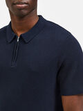 Selected KNITTED POLO SHIRT, Sky Captain, highres - 16085288_SkyCaptain_006.jpg