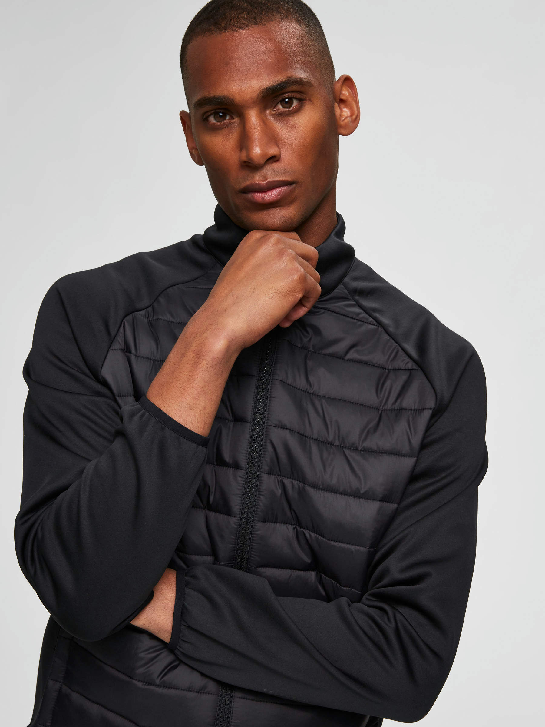 QUILTED JACKET Black SELECTED HOMME