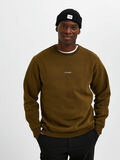 Selected MANCHES LONGUES SWEAT-SHIRT, Dark Olive, highres - 16085889_DarkOlive_008.jpg