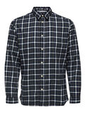 Selected CHECKED LONG SLEEVED SHIRT, Dark Blue, highres - 16082160_DarkBlue_902298_001.jpg