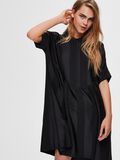 Selected OVERSIZED SATIN MINI DRESS, Black, highres - 16068194_Black_008.jpg