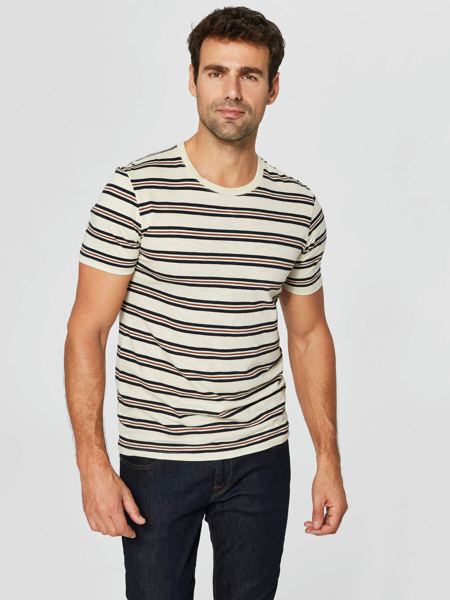 Selected STRIPED - T-SHIRT, Bone White, highres - 16063632_BoneWhite_634841_003.jpg