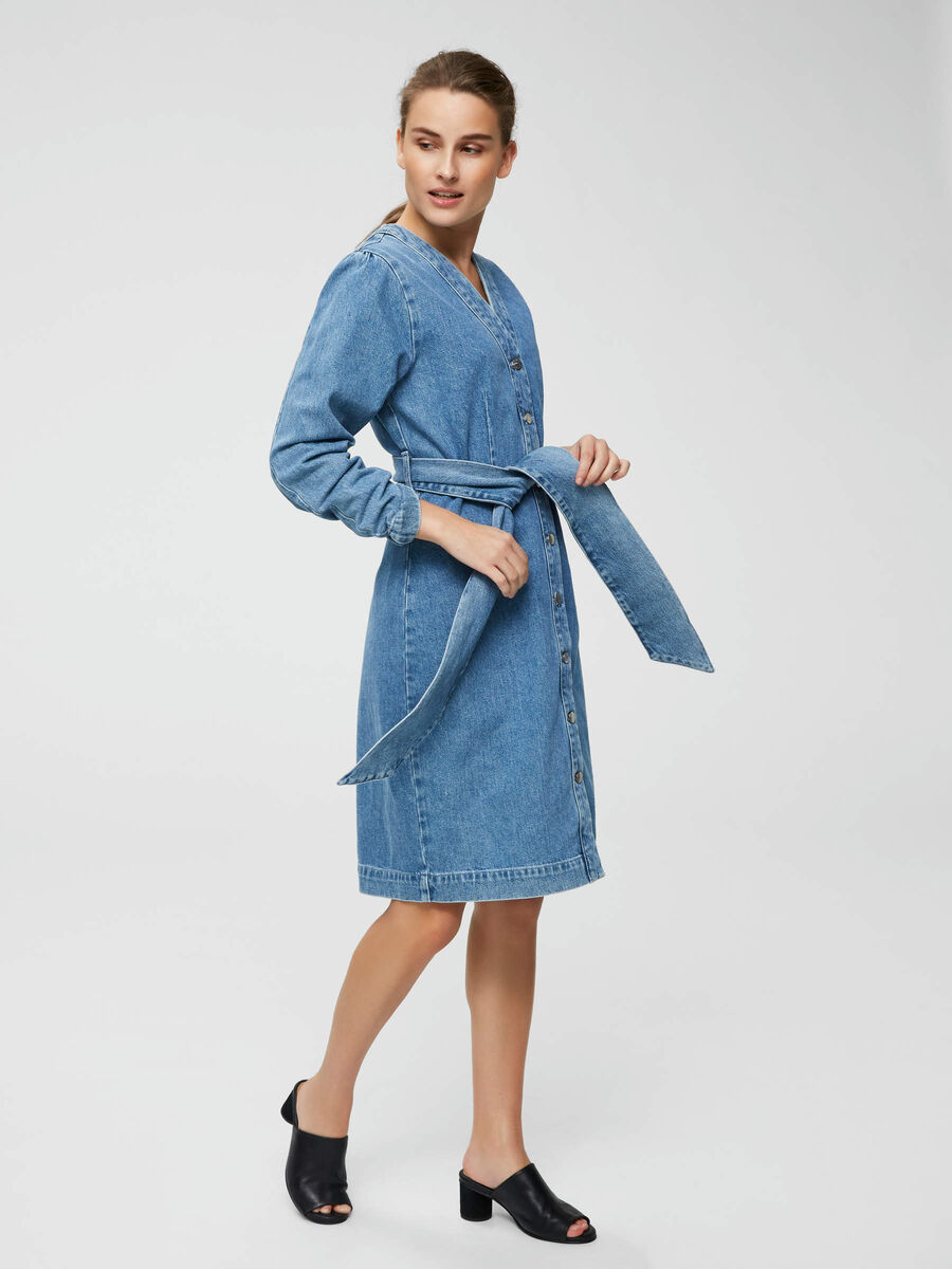 Selected JEAN - MINI-ROBE, Medium Blue Denim, highres - 16066312_MediumBlueDenim_005.jpg