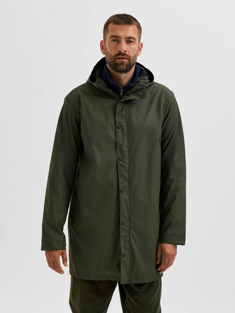 Selected LONG HOODED RAIN JACKET, Climbing Ivy, highres - 16079390_ClimbingIvy_003.jpg