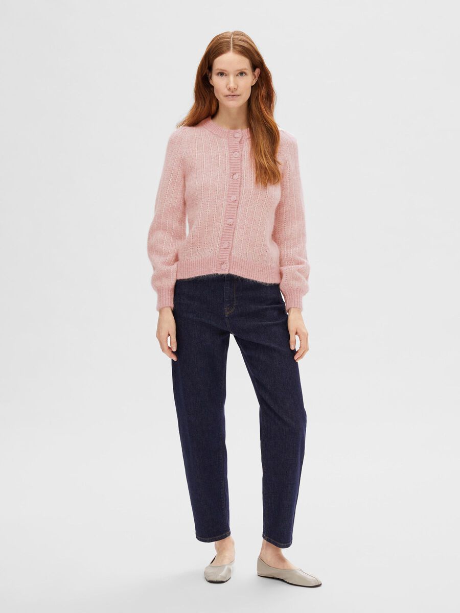 Selected LONG-SLEEVED KNITTED CARDIGAN, Pink Nectar, highres - 16092267_PinkNectar_1082176_005.jpg