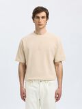 Selected LOOSE FIT PRINT T-SHIRT, Oatmeal, highres - 16097657_Oatmeal_003.jpg