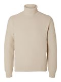 Selected TEXTURED ROLL NECK JUMPER, Oatmeal, highres - 16091739_Oatmeal_001.jpg