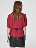 Selected DRAPERAD - KORTÄRMAD TOPP, Beet Red, highres - 16063071_BeetRed_004.jpg