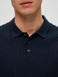 Selected KNITTED POLO SHIRT, Sky Captain, highres - 16088616_SkyCaptain_006.jpg