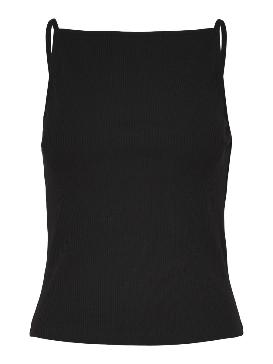 Selected BOAT NECK TANK TOP, Black, highres - 16084544_Black_001.jpg