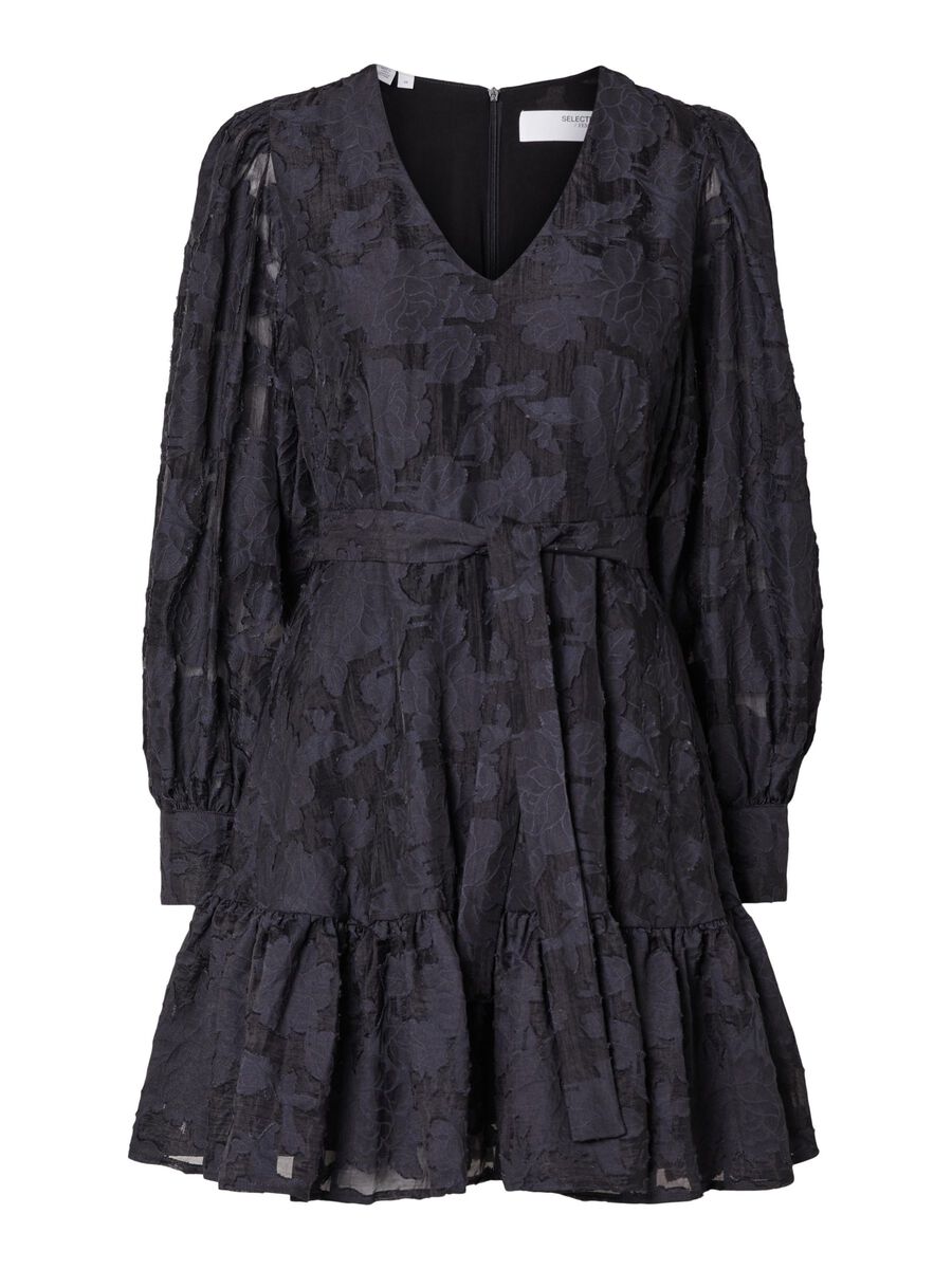 Selected À MANCHES LONGUES FLEURIES MINI-ROBE, Dark Sapphire, highres - 16094189_DarkSapphire_001.jpg