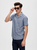 Selected RELAXED SHORT SLEEVED SHIRT, Medium Blue Denim, highres - 16079055_MediumBlueDenim_008.jpg