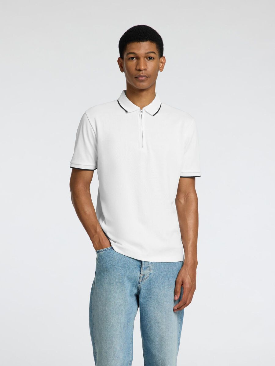 Selected SHORT SLEEVED POLO SHIRT, Cloud Dancer, highres - 16096223_CloudDancer_003.jpg