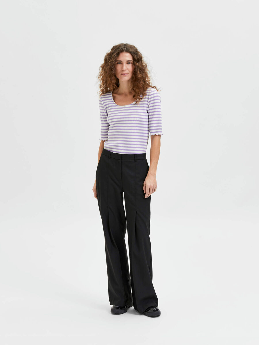 Selected FLARED TROUSERS, Black, highres - 16083615_Black_005.jpg