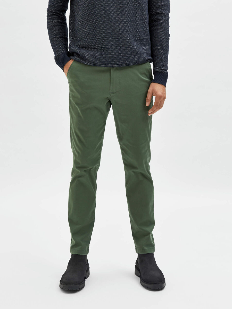 Selected SLIM FIT FLEX - CHINOS, Bronze Green, highres - 16074054_BronzeGreen_003.jpg