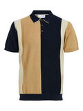 Selected BLOCK STRIPED POLO SHIRT, Incense, highres - 16084822_Incense_934821_001.jpg