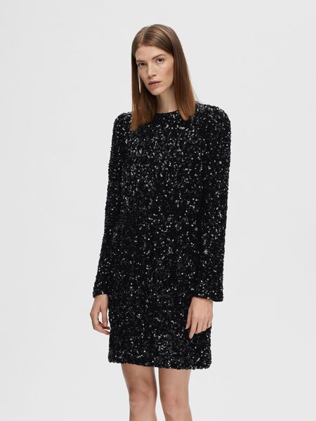 Selected PAILLETTEN MINI JURK, Black, highres - 16087677_Black_003.jpg