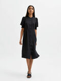 Selected PUFF SLEEVED MIDI DRESS, Black, highres - 16084819_Black_003.jpg