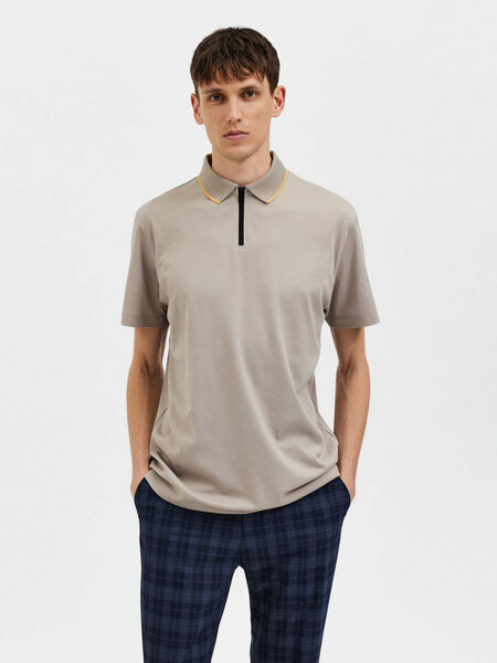Selected ZIP-UP POLO SHIRT, Pure Cashmere, highres - 16086029_PureCashmere_003.jpg