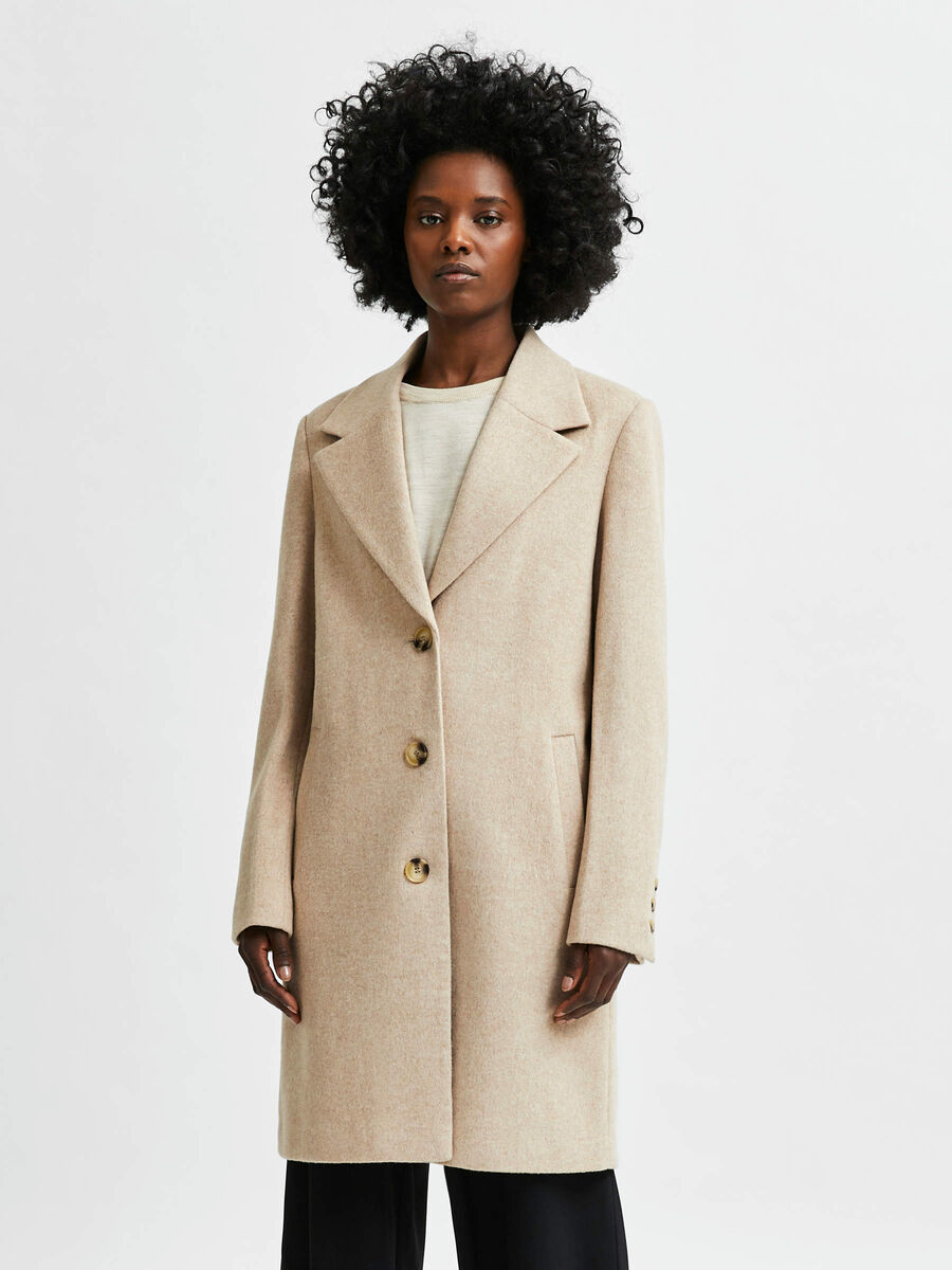 Selected ULDBLANDING FRAKKE, Beige, highres - 16079292_Beige_850001_003.jpg