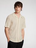 Selected KNITTED JAQUARD SHORT SLEEVED SHIRT, Egret, highres - 16096769_Egret_008.jpg
