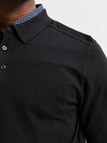 Selected KNITTED POLO SHIRT, Black, highres - 16081320_Black_006.jpg