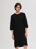 Selected GESTRUCTUREERDE MIDI JURK, Black, highres - 16096980_Black_003.jpg