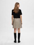 Selected MINI LEATHER SKIRT, Greige, highres - 16084995_Greige_004.jpg