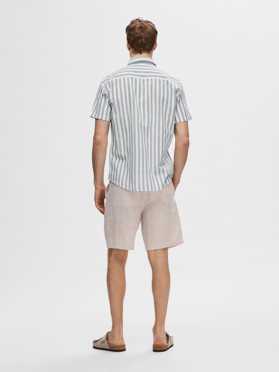 Selected COTTON BLEND SHORT SLEEVED SHIRT, Desert Sage, highres - 16079053_DesertSage_847432_004.jpg