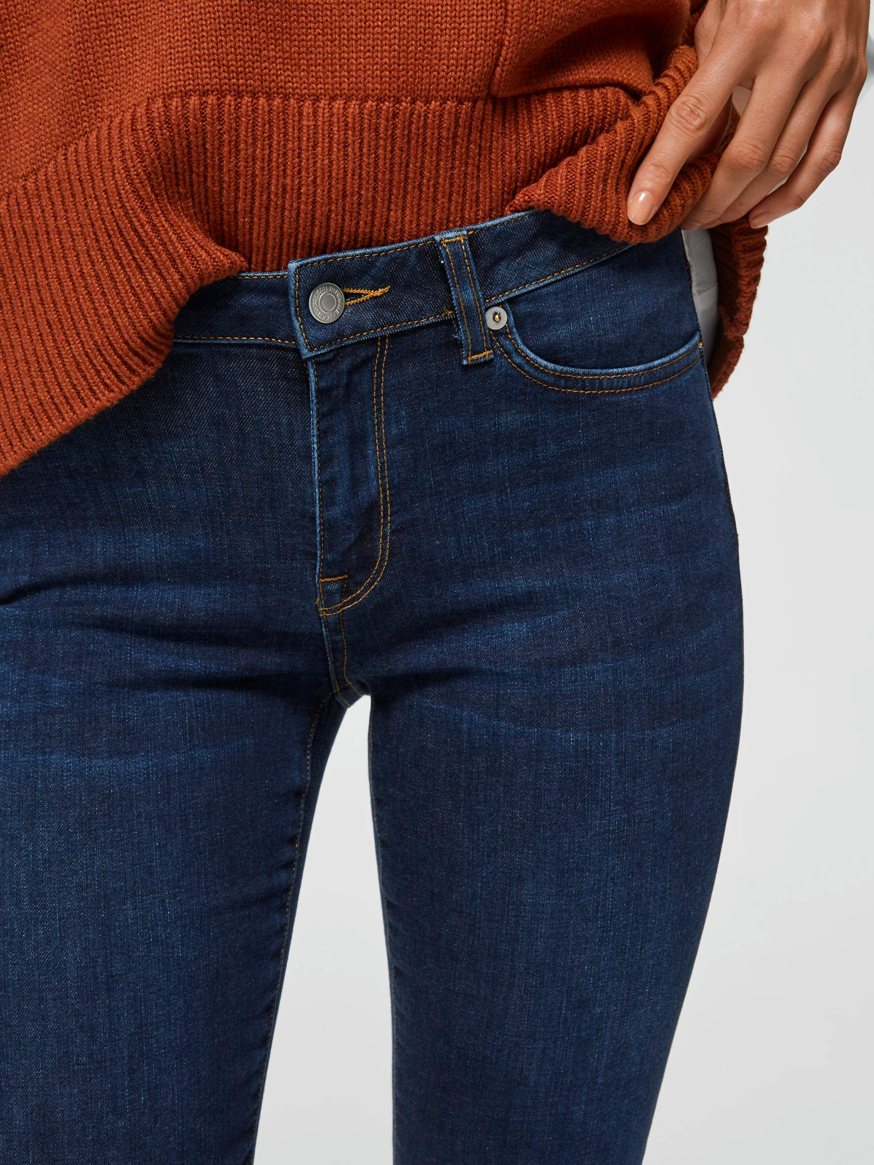 MID WAIST SKINNY FIT JEANS Blue SELECTED FEMME