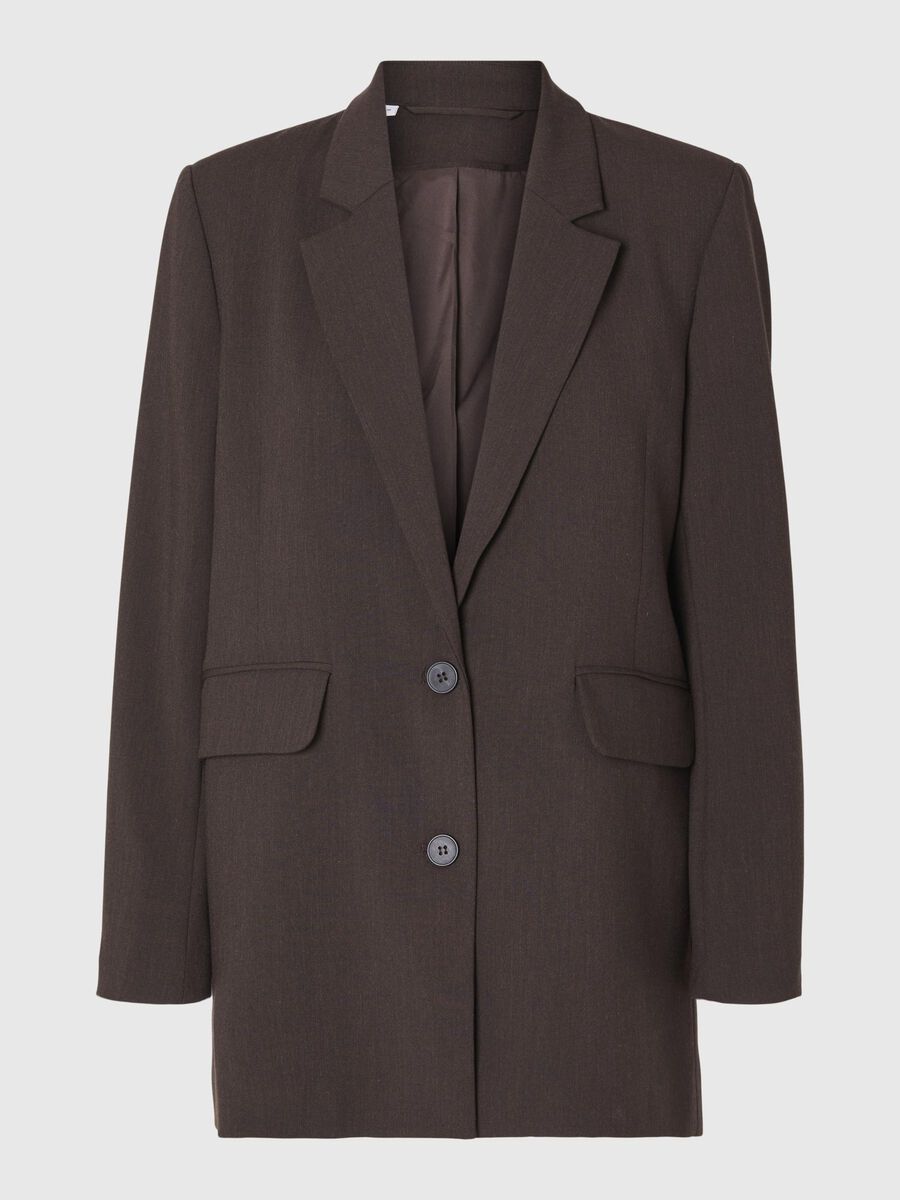 Selected COUPE DÉCONTRACTÉE BLAZER, Coffee Bean, highres - 16094205_CoffeeBean_1112455_001.jpg
