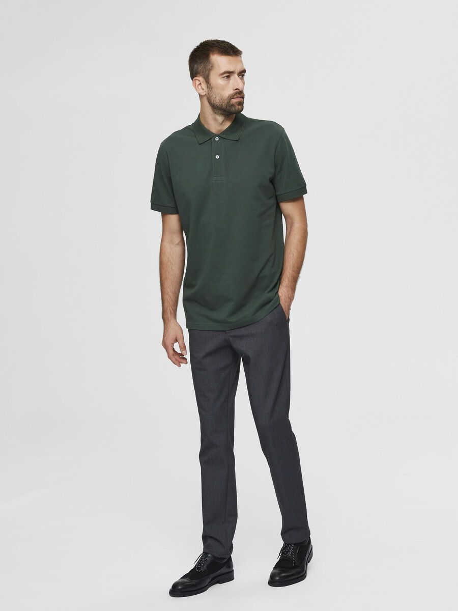 Selected KLASSISCHES POLO SHIRT, Sycamore, highres - 16077364_Sycamore_005.jpg