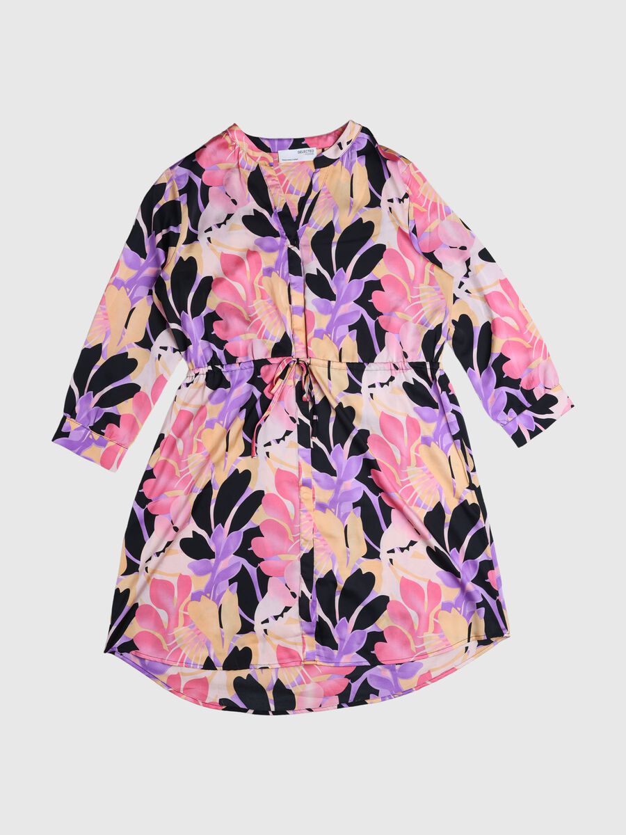 Selected SATIN SHIRT DRESS, Black, highres - 80000176_Black_1058911_001.jpg