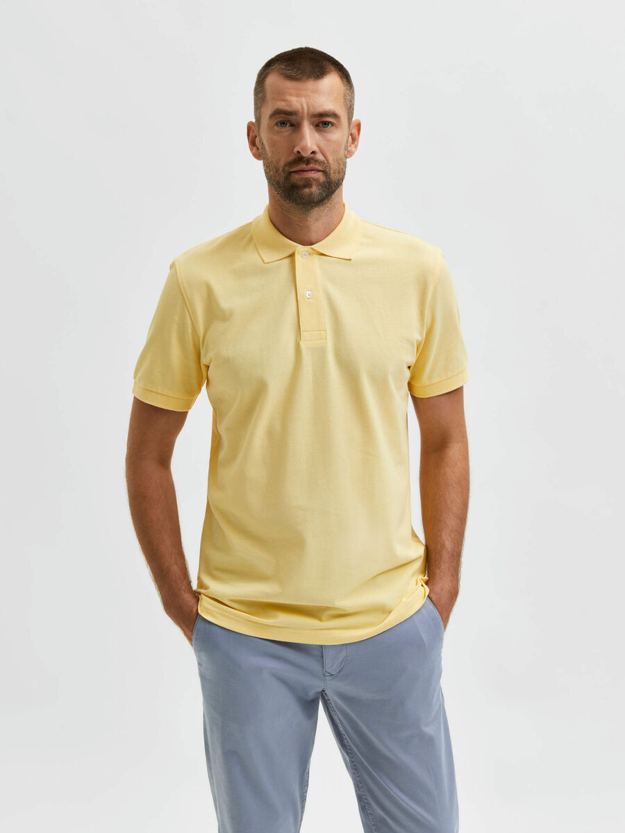 Selected REGULAR FIT PIKEE POLO SHIRT, Sunlight, highres - 16078604_Sunlight_003.jpg