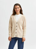 Selected V-AUSSCHNITT KNOPF STRICKJACKE, Sandshell, highres - 16079720_Sandshell_003.jpg