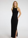 Selected RIBBED COTTON MAXI DRESS, Black, highres - 16096505_Black_008.jpg