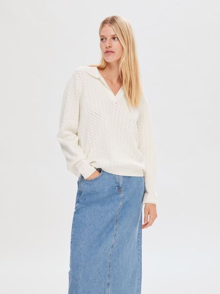 Selected LONG-SLEEVED KNITTED PULLOVER, Birch, highres - 16093994_Birch_003.jpg