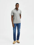 Selected MANCHES COURTES POLO, Medium Grey Melange, highres - 16082841_MediumGreyMelange_005.jpg