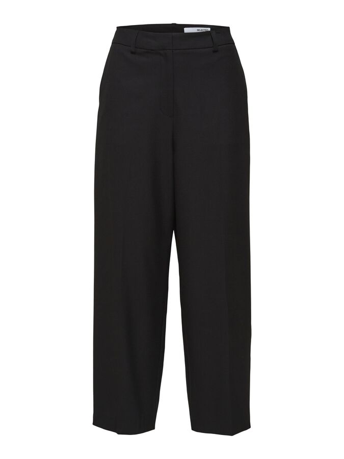 Wide fit cropped trousers | Selected