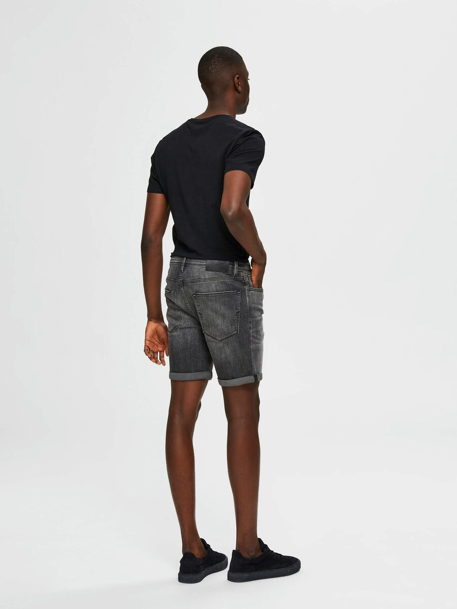 Selected SUPERSTRETCH JEANSSHORTS, Grey, highres - 16071942_Grey_004.jpg