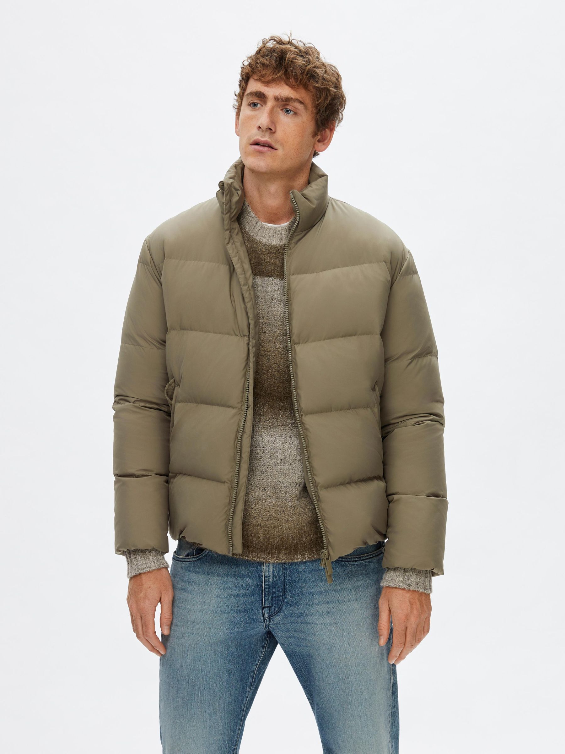 Men s Puffer Jackets Puffer Padded Down Jackets SELECTED HOMME