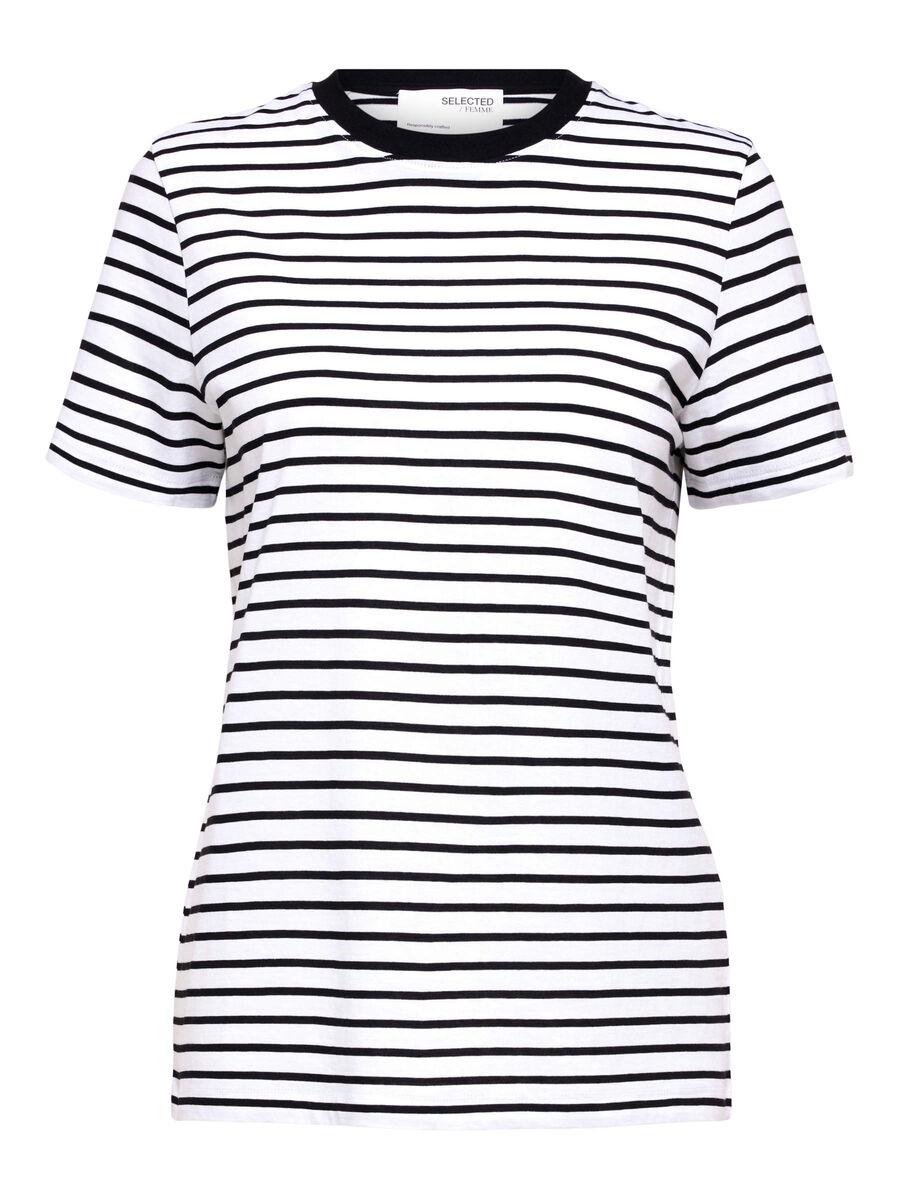 Selected STRIPED T-SHIRT, Black, highres - 16089127_Black_1014529_001.jpg