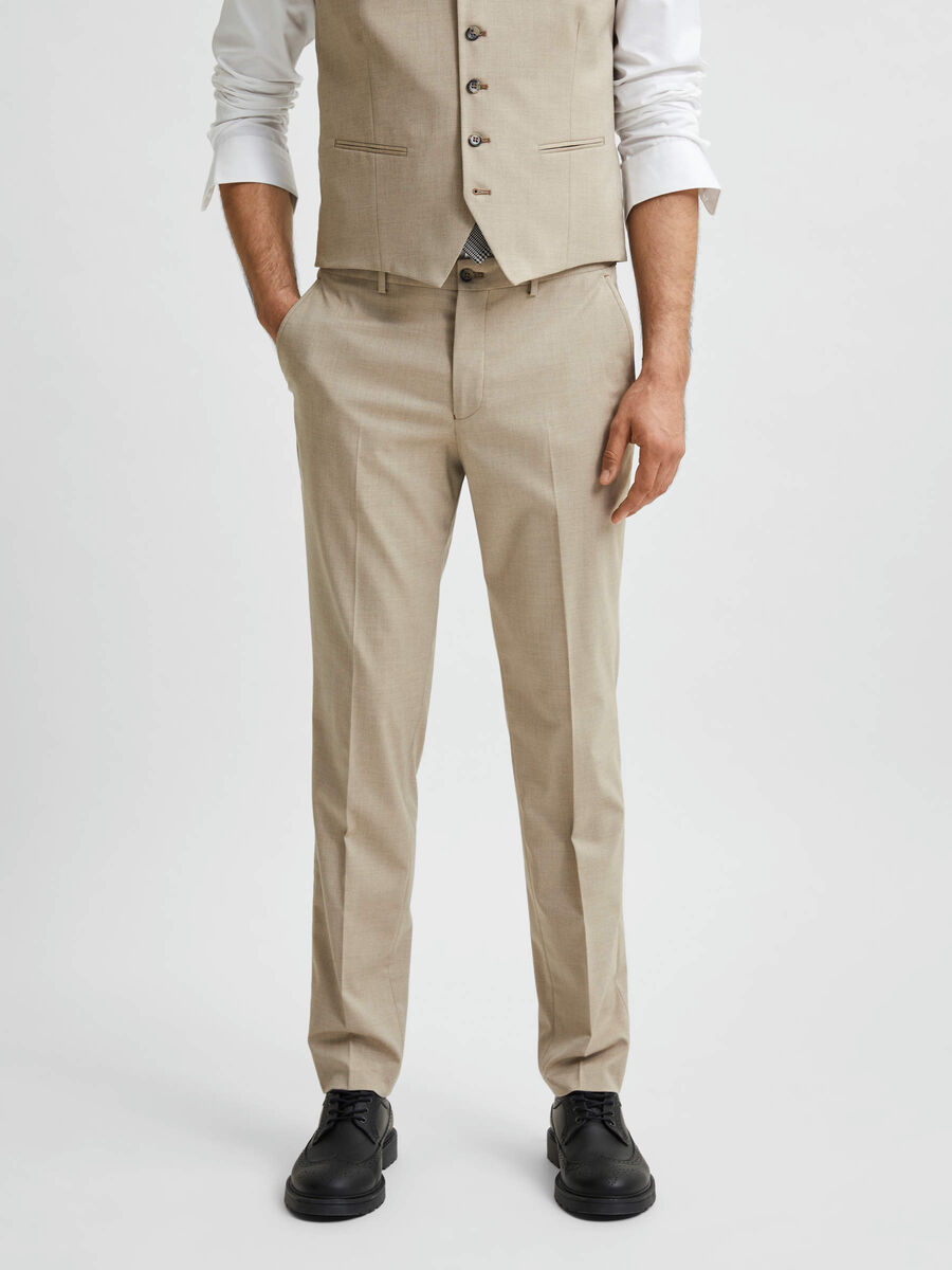 Selected SLIM FIT SUIT TROUSERS, Sand, highres - 16078108_Sand_003.jpg